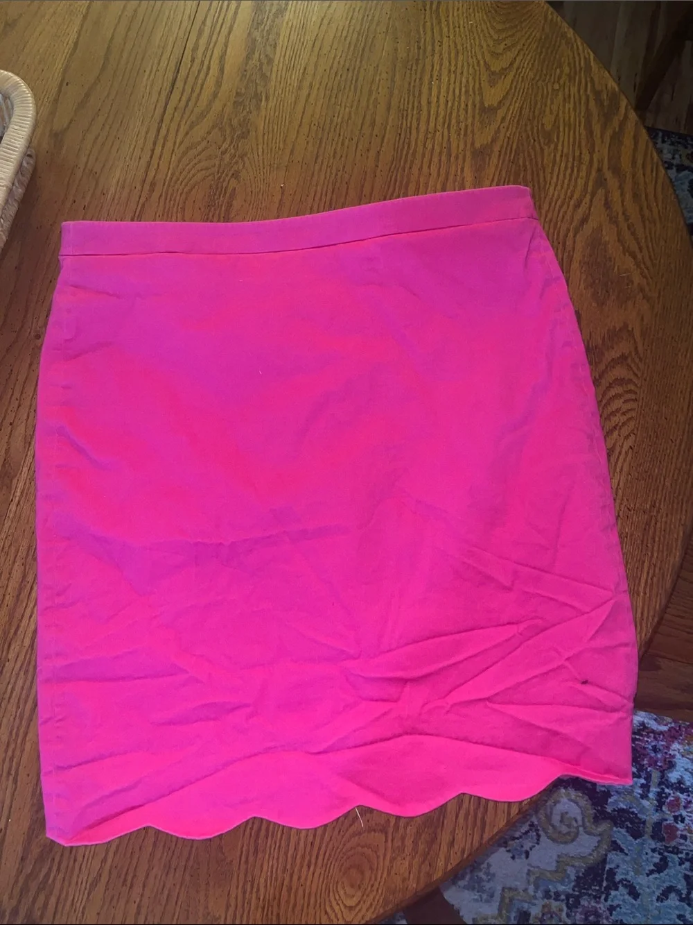 J. Crew Classic Scallop Hem Pink Women's Skirt size 14 - Picture 1 of 4